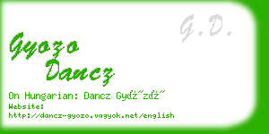 gyozo dancz business card